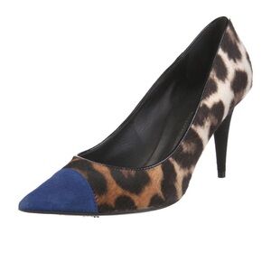 Giuseppe Zanotti Leopard Print and Blue Women's Heels